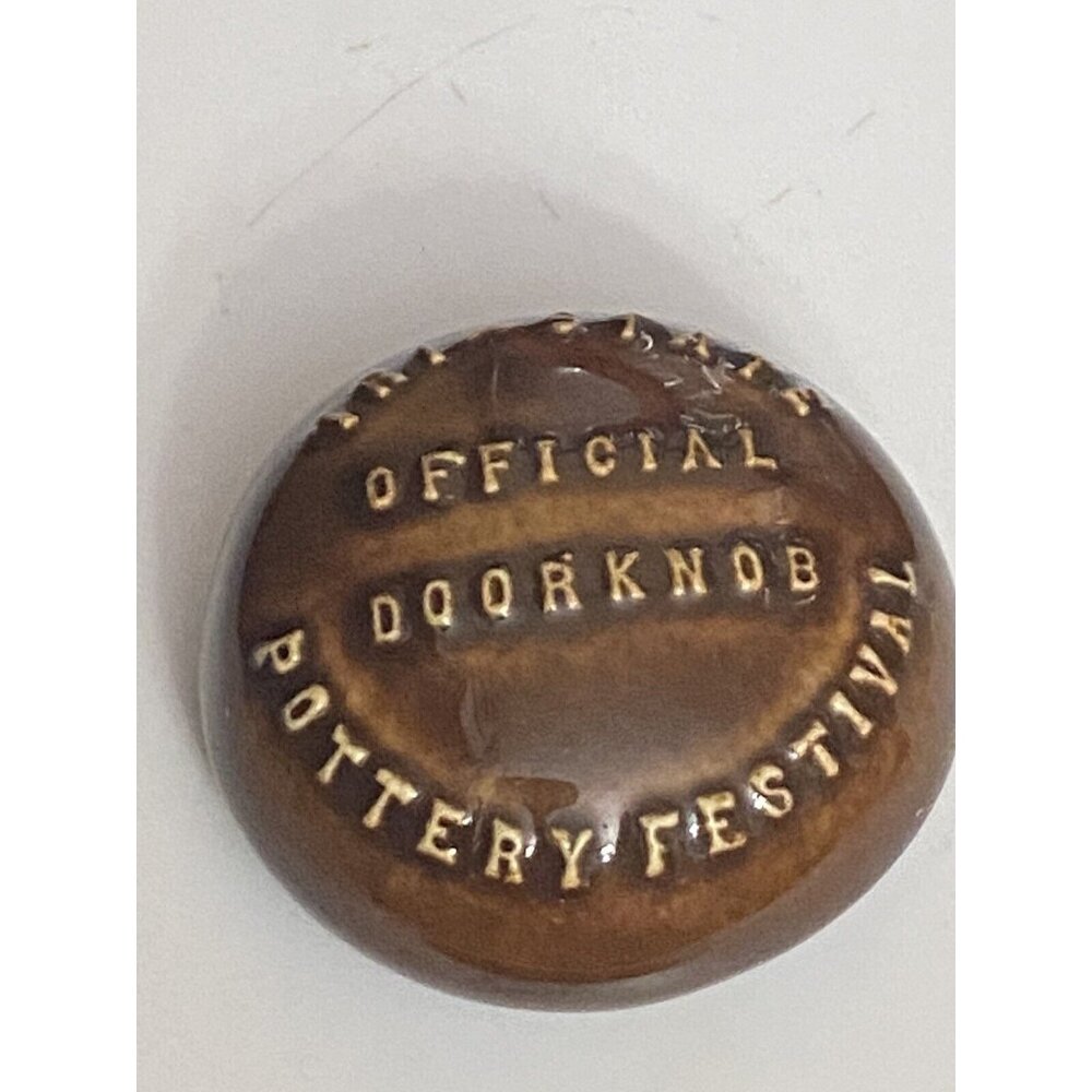 HLC Tri-State‎ Pottery Festival Official Doorknob Brown Homer Laughlin